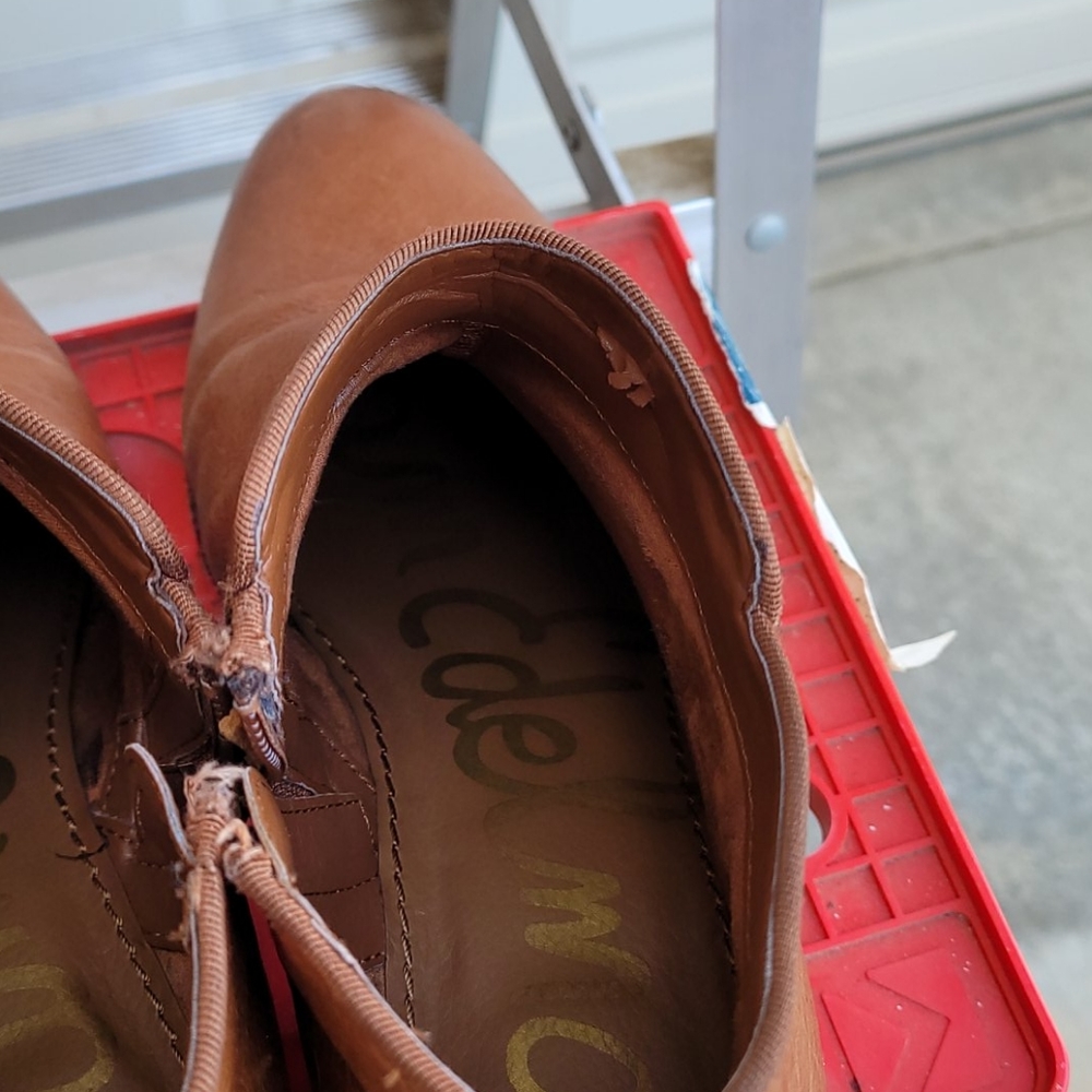 Sam Edelman tan booties boots 7.5 leather - Picture 6 of 12